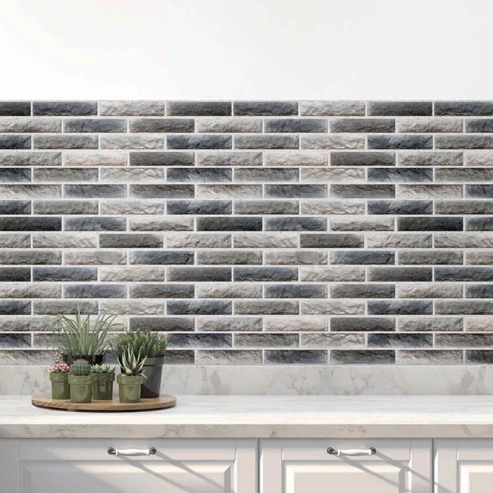 Küchenrückwand Folie Moderne Ziegelwand