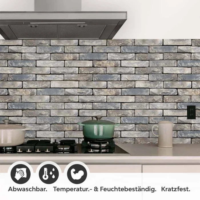 Küchenrückwand Folie Mauerziegel - Industrial-Stil für Ihre Küche Detailbild 1