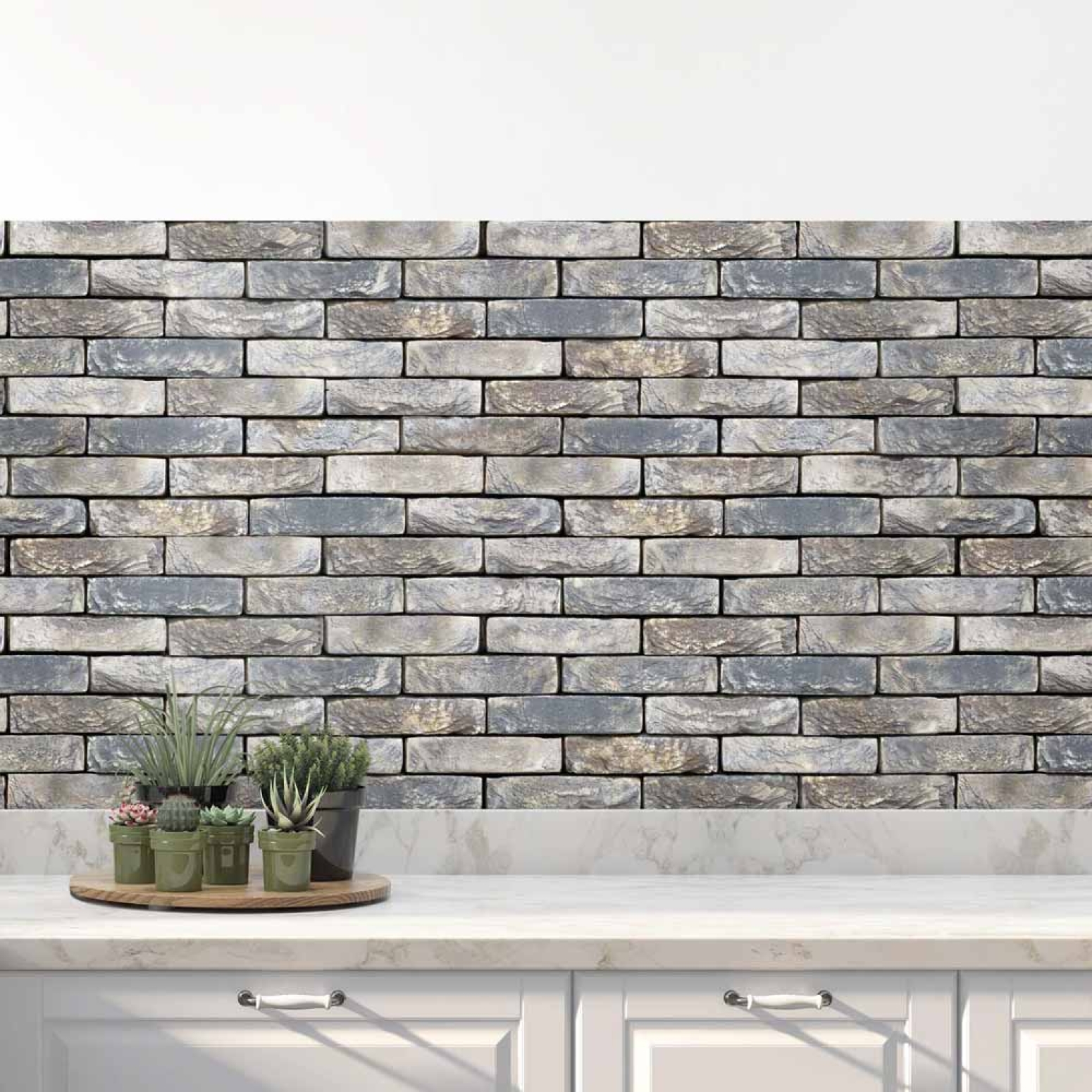 Küchenrückwand Folie Mauerziegel - Industrial-Stil für Ihre Küche