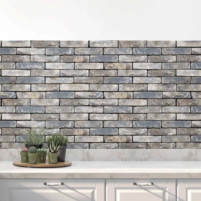 Küchenrückwand Folie Mauerziegel - Industrial-Stil für Ihre Küche