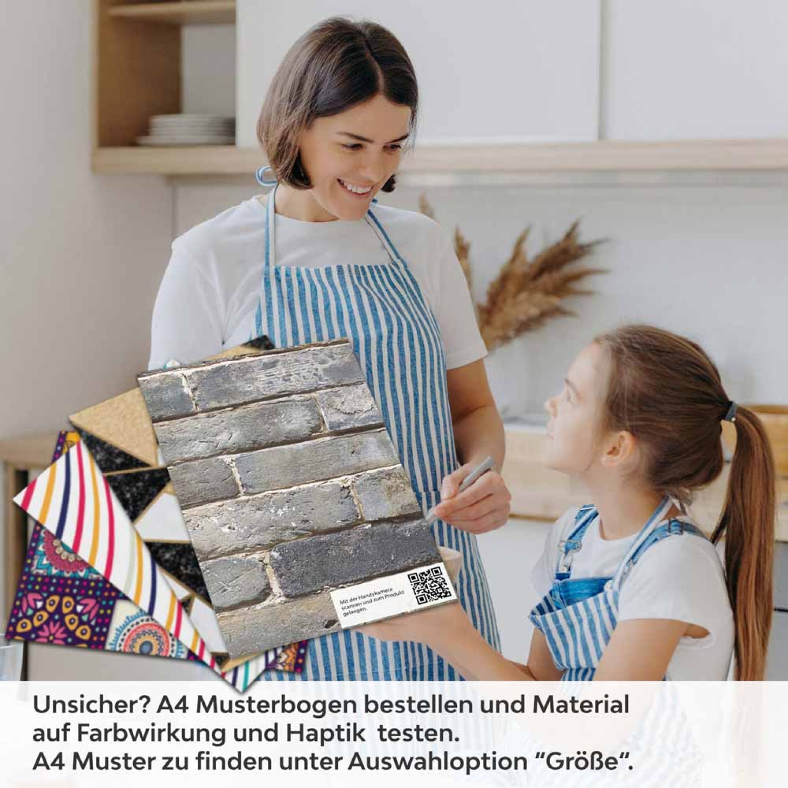 Küchenrückwand Folie Klassische Klinker Steinoptik A4 Muster