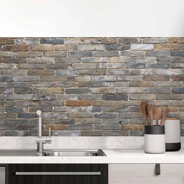 Küchenrückwand Folie Klassische Klinker Steinoptik