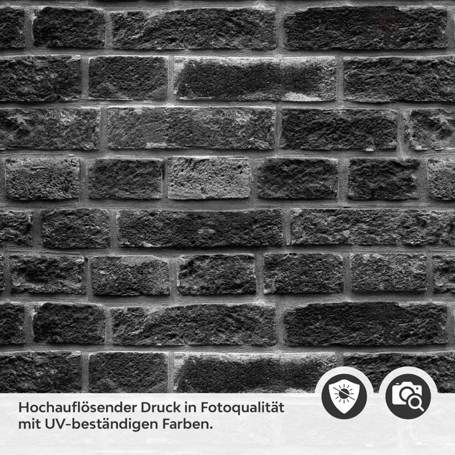 Küchenrückwand Folie Klinkerstein - Loft Look mit dunklen Ziegeldesign Detailbild 2