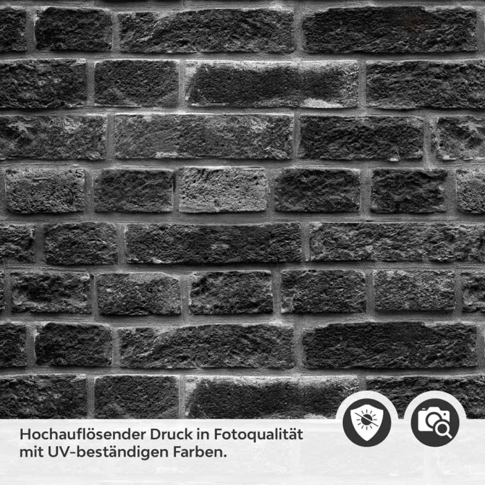 Küchenrückwand Folie Klinkerstein - Loft Look mit dunklen Ziegeldesign Detailbild 2