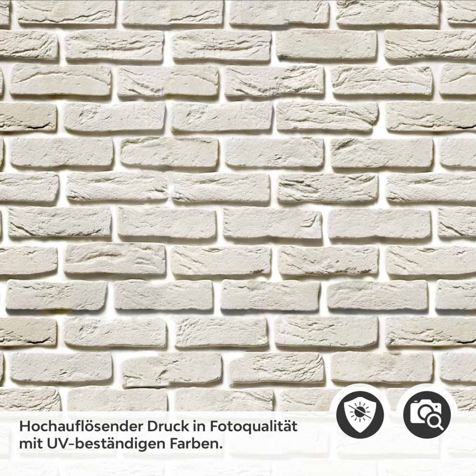 Küchenrückwand Folie Cremeweiße Mauersteine Detailbild 2