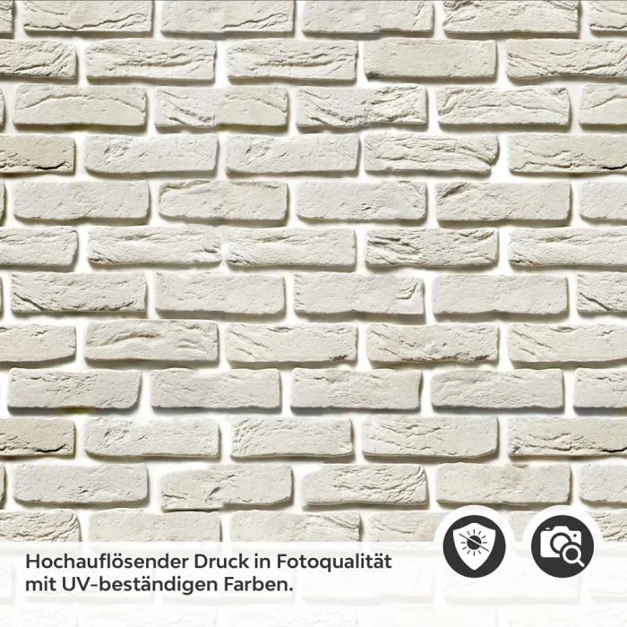 Küchenrückwand Folie Cremeweiße Mauersteine Detailbild 2