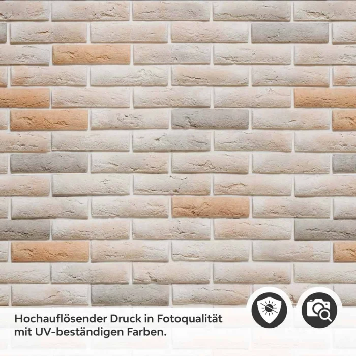 Küchenrückwand Folie Helle Klinkerfarben - Moderner Retro-Charme Detailbild 2