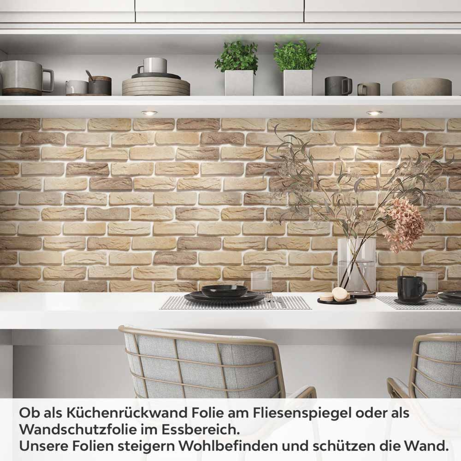 Küchenrückwand Folie Ziegelsteinoptik Artikelbild 1
