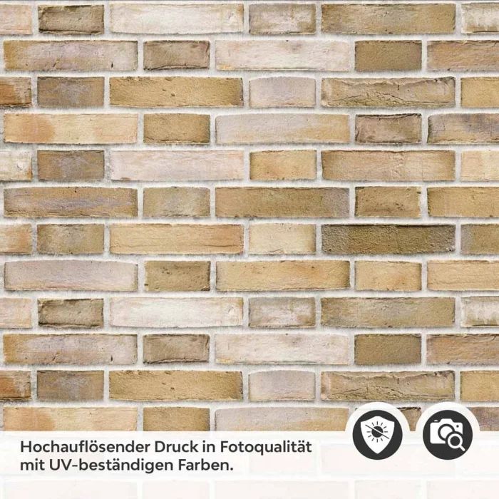 Küchenrückwand Folie Steinmauer - Ziegel für den Landhaus-Chic Detailbild 2