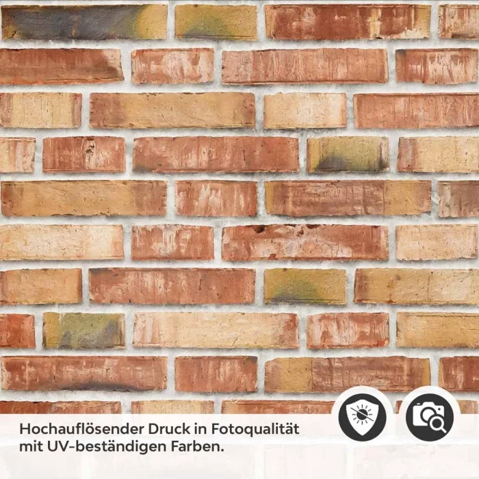 Küchenrückwand Folie Backsteine Mauerwerk - Authentisches Design Detailbild 2