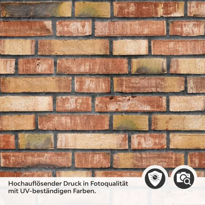 Küchenrückwand Folie Rustikale Mauer - Harmonischer Backstein-Stil Detailbild 2