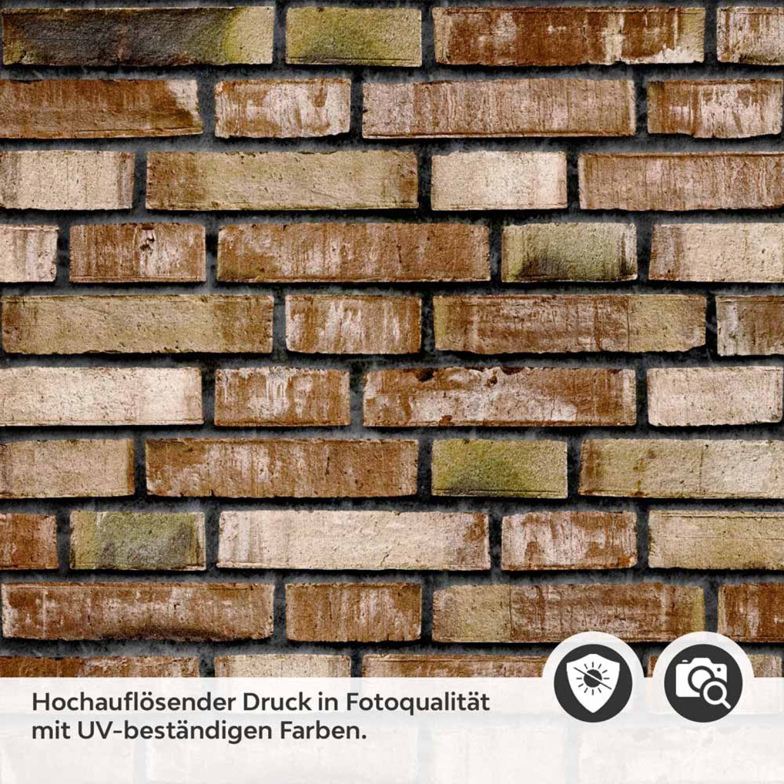 Küchenrückwand Folie Antike Naturziegel Steinwand Detailbild 2