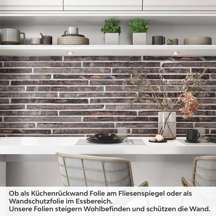 Küchenrückwand Folie Klinkerstreifen Artikelbild 1