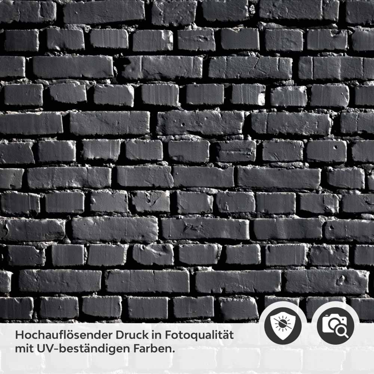 Küchenrückwand Folie Schwarze Backsteine Detailbild 2