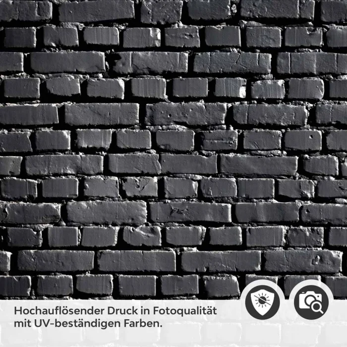 Küchenrückwand Folie Schwarze Backsteine Detailbild 2
