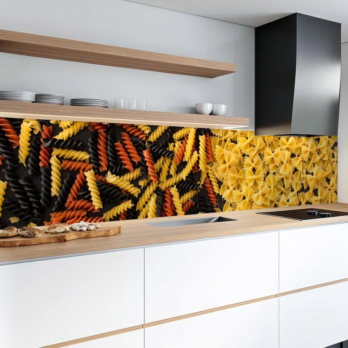 Küchenrückwand Platte Bunte Pasta Italienische Nudel Artikelbild 1