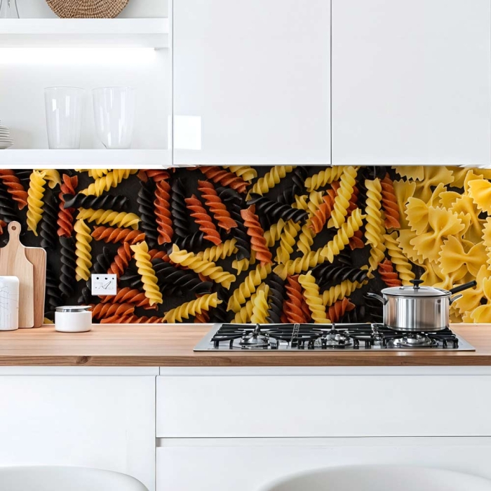 Küchenrückwand Platte | Bunte Pasta