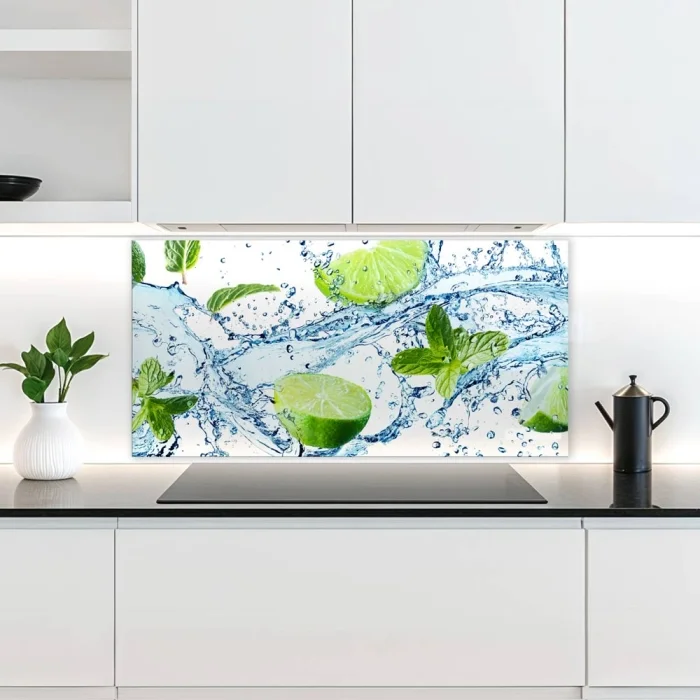 Küchenrückwand Platte Spritzige Limetten & Minzen Artikelbild 1