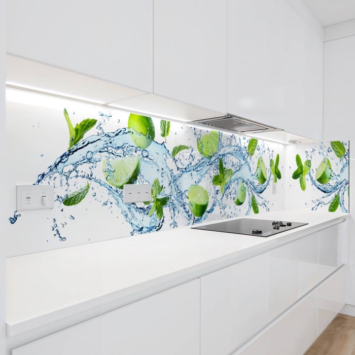 Küchenrückwand Platte Spritzige Limetten & Minzen Artikelbild 2