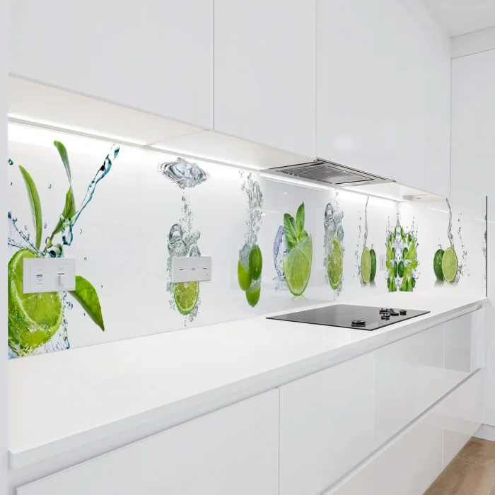 Küchenrückwand Platte Limetten Wasser Splash Artikelbild 1