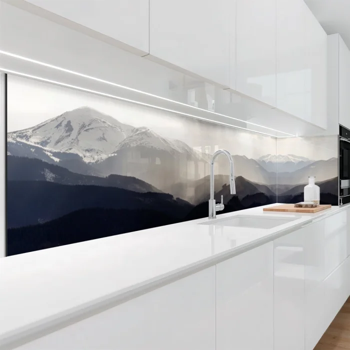 Küchenrückwand Platte Dezente Berglandschaft Artikelbild 1