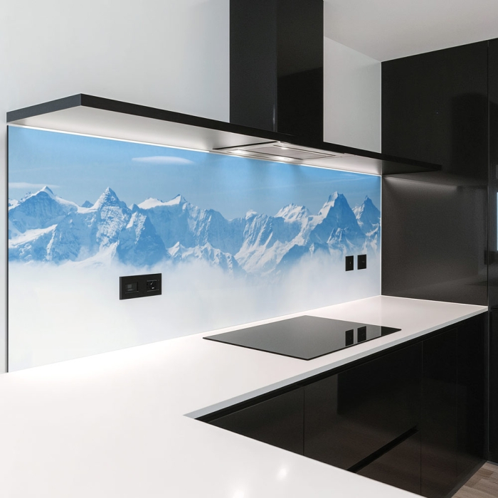 Küchenrückwand Platte Berge im Eisigem Gletscher Artikelbild 2