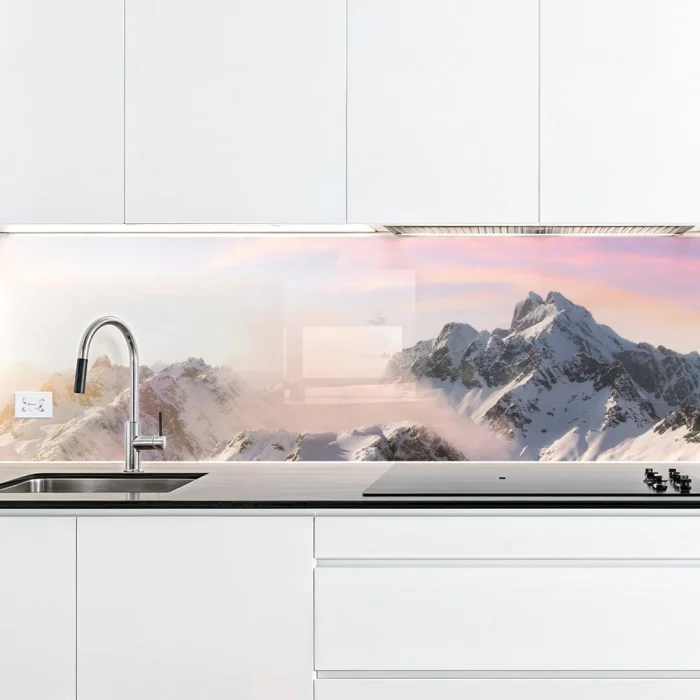 Küchenrückwand Platte Verschneite Bergspitze Artikelbild 2