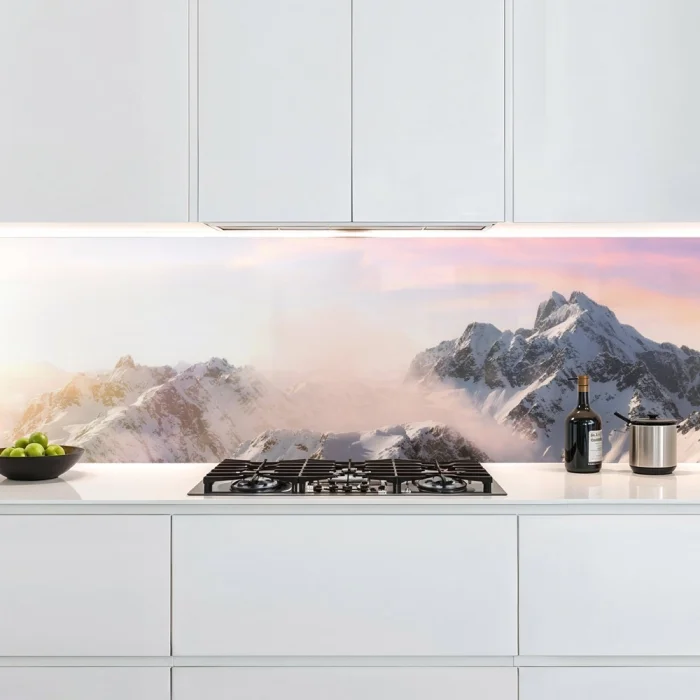 Küchenrückwand Platte Verschneite Bergspitze Artikelbild 1