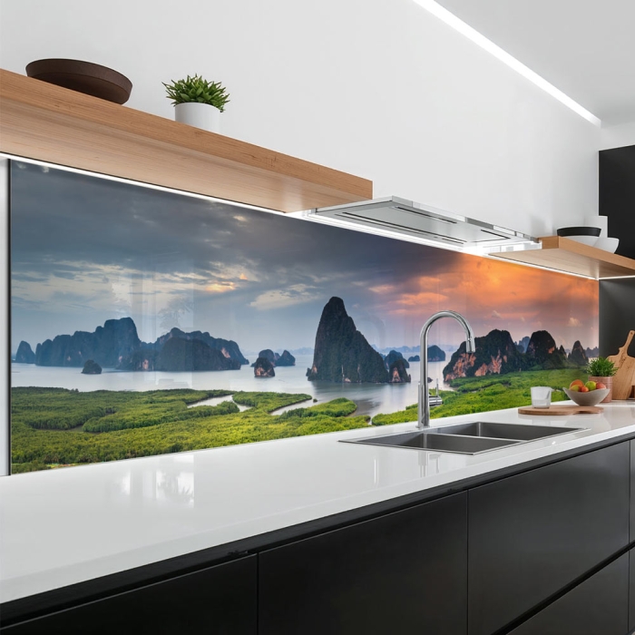 Küchenrückwand Platte Idyllische Landschaft Artikelbild 2