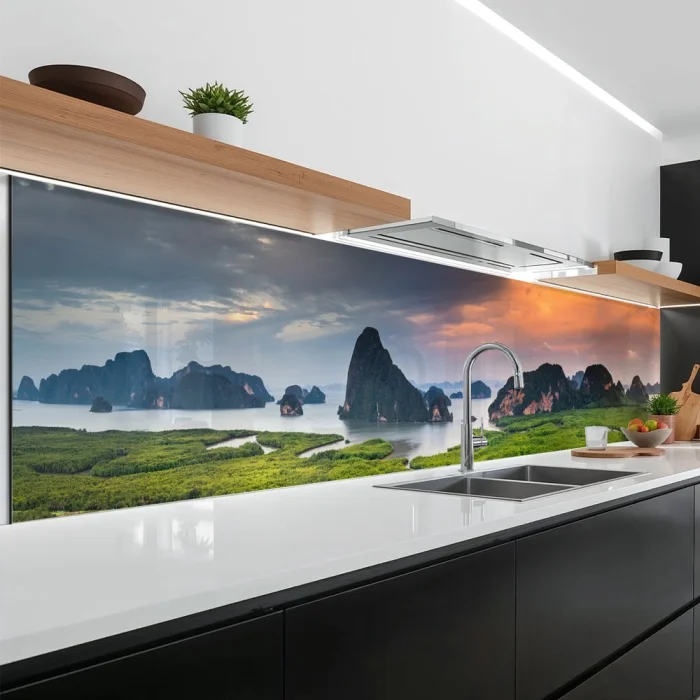 Küchenrückwand Platte Idyllische Landschaft Artikelbild 2