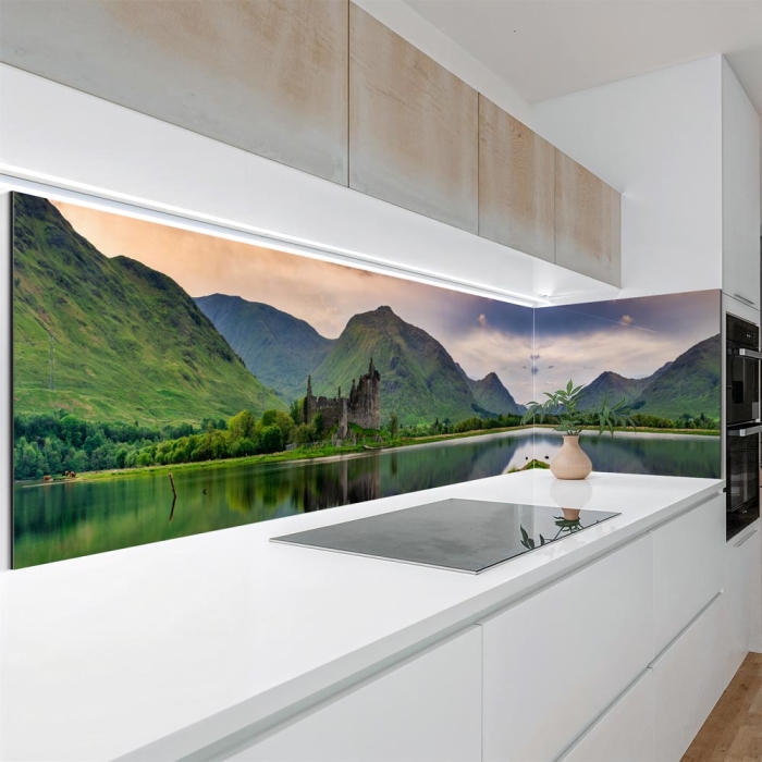 Küchenrückwand Platte | Landschaft im Abendrot