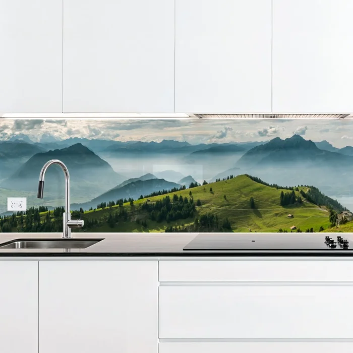 Küchenrückwand Platte Landschaft im Nebel Artikelbild 2