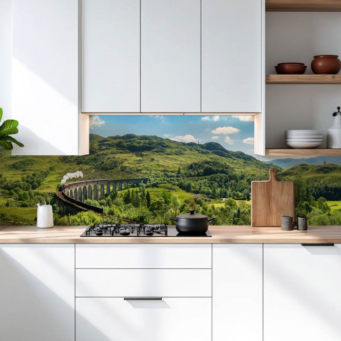 Küchenrückwand Platte Zugreise im Grünen Tal Artikelbild 2