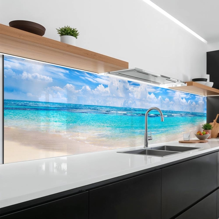 Küchenrückwand Platte | Strand & Meer in Himmlischen Farben