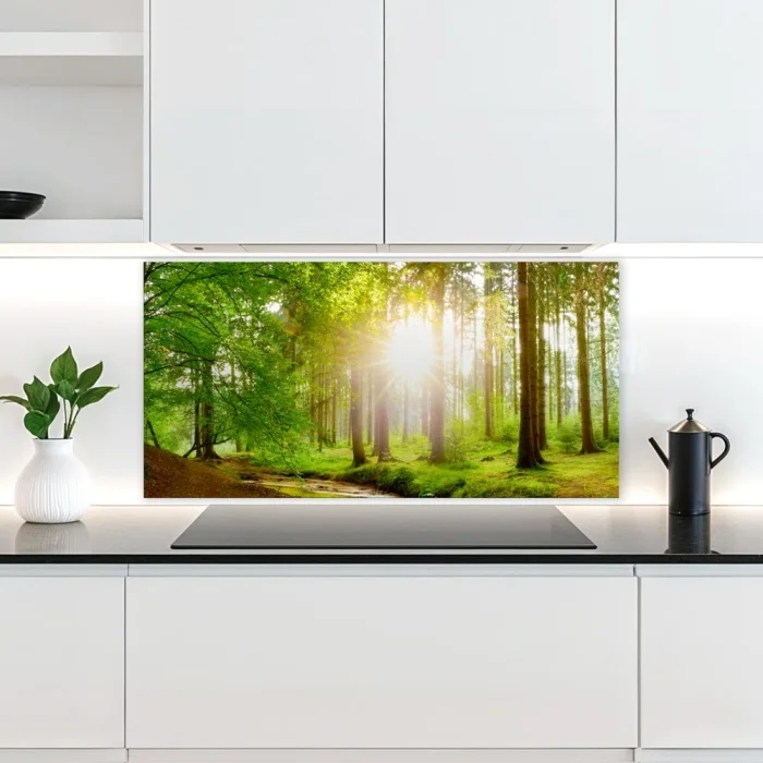 Küchenrückwand Platte Idyllischer Wald Artikelbild 2