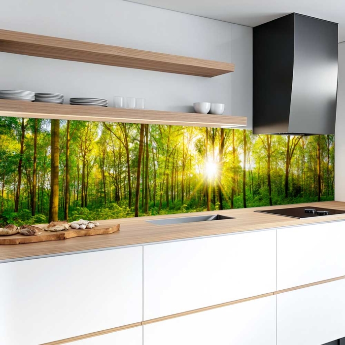 Küchenrückwand Platte Grüner Waldtraum Artikelbild 2