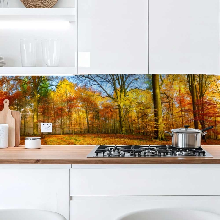 Küchenrückwand Platte Goldener Herbstwald Artikelbild 2