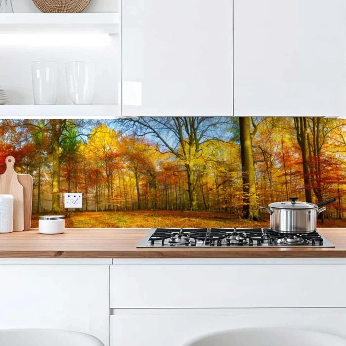 Küchenrückwand Platte Goldener Herbstwald Artikelbild 2