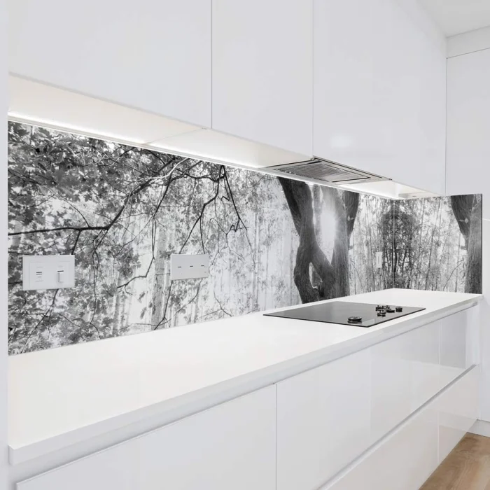 Küchenrückwand Platte Baum im Schein des Lichts Artikelbild 2