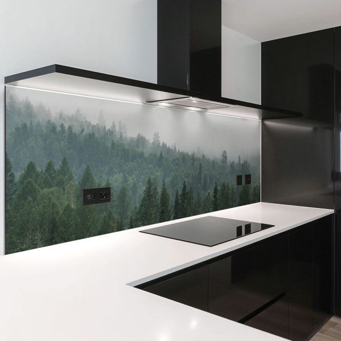 Küchenrückwand Platte Nebliger Wald Artikelbild 1
