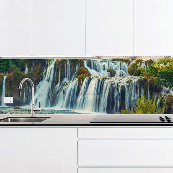 Küchenrückwand Platte Wasserfall im Wald Artikelbild 1