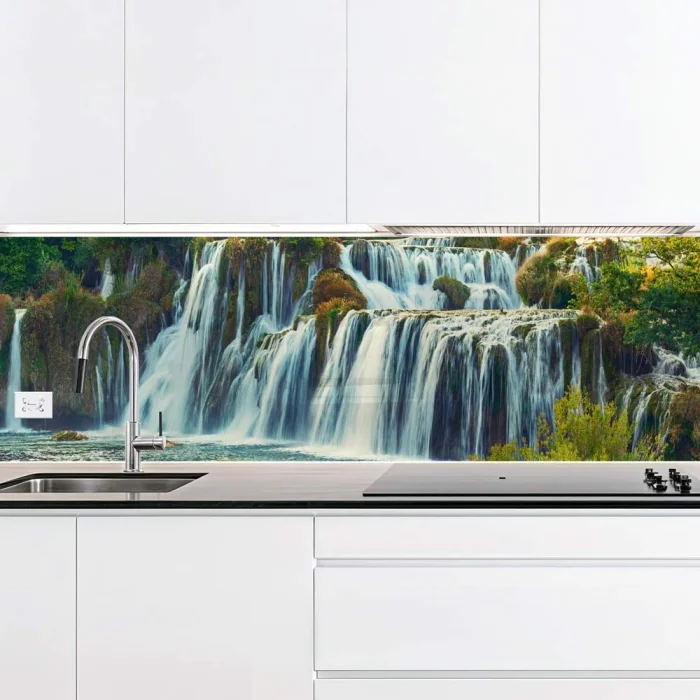 Küchenrückwand Platte Wasserfall im Wald Artikelbild 1