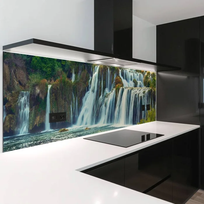 Küchenrückwand Platte Wasserfall im Wald Artikelbild 2