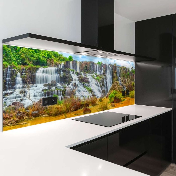 Küchenrückwand Platte Wasserfall in der Afrikanischen Savanne Artikelbild 1