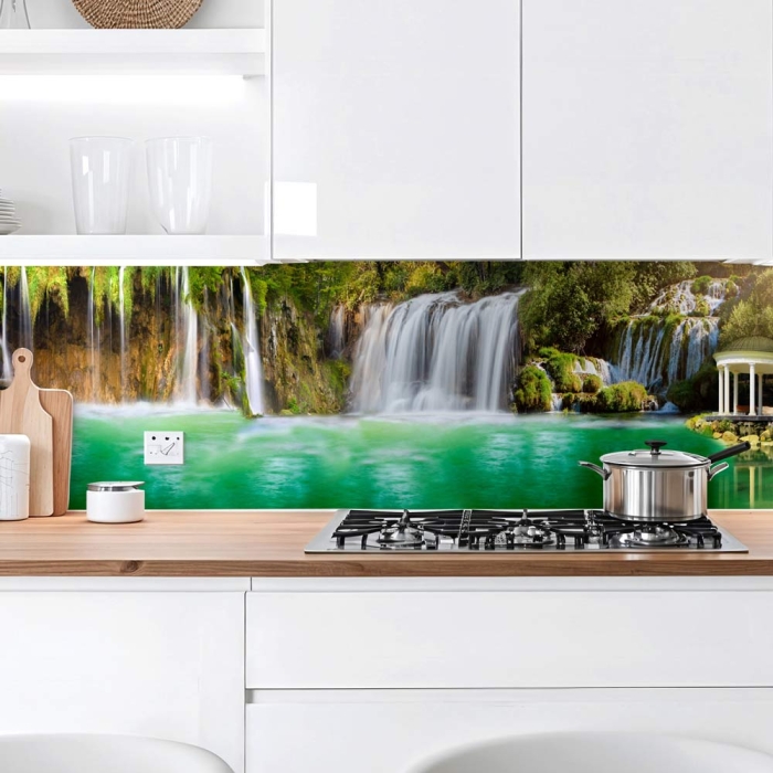 Küchenrückwand Platte Wasserfall im Tropischen Wald Artikelbild 1