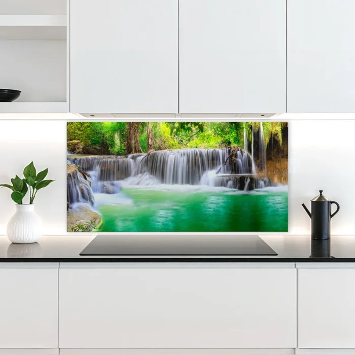 Küchenrückwand Platte Wasserfall im Tropischen Wald Artikelbild 2