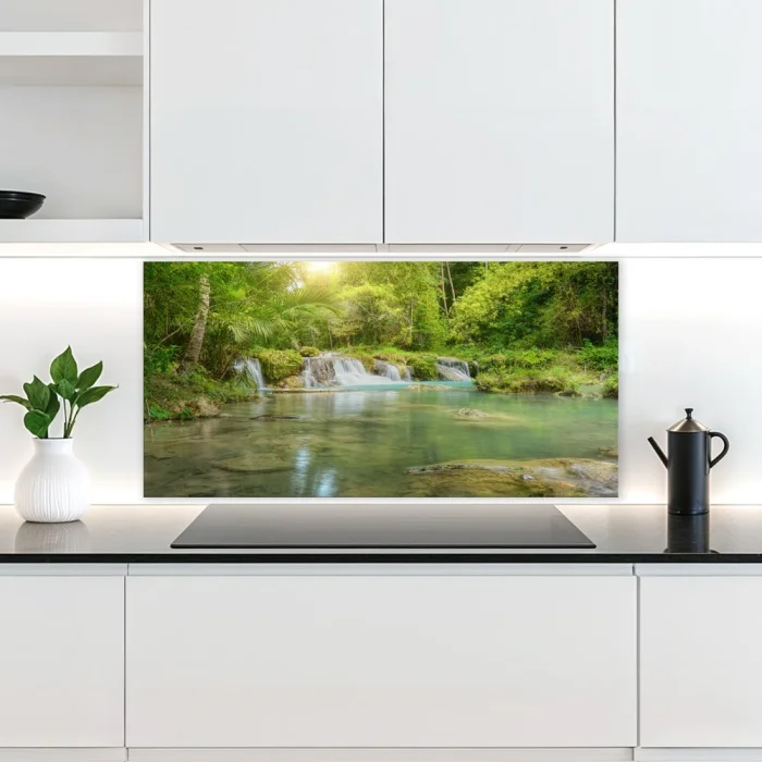 Küchenrückwand Platte Wasserfall im Regenwald Artikelbild 1