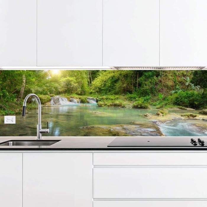 Küchenrückwand Platte Wasserfall im Regenwald Artikelbild 2