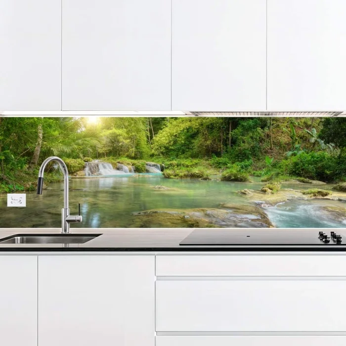 Küchenrückwand Platte Wasserfall im Regenwald Artikelbild 2