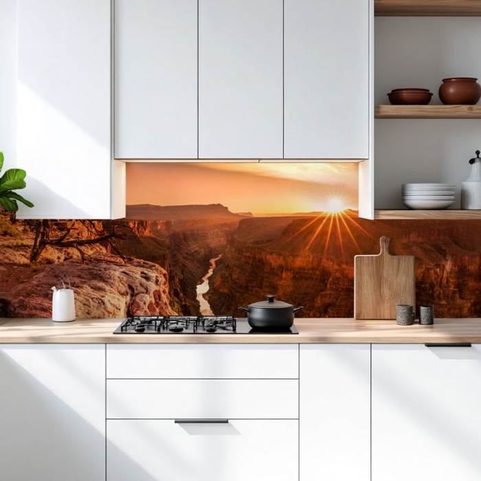 Küchenrückwand Platte Tiefe Schlucht in der Wüste Artikelbild 2